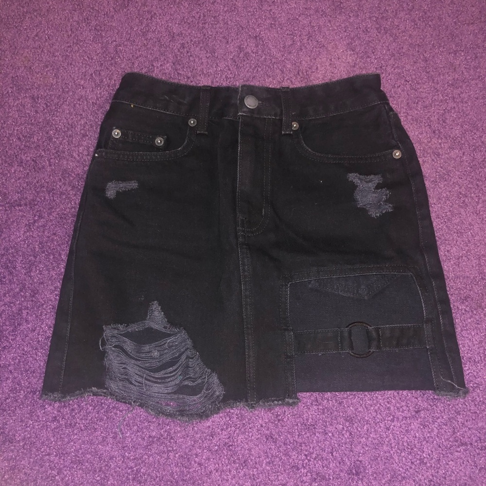 Carmar Denim Skirt with Buckle cutout